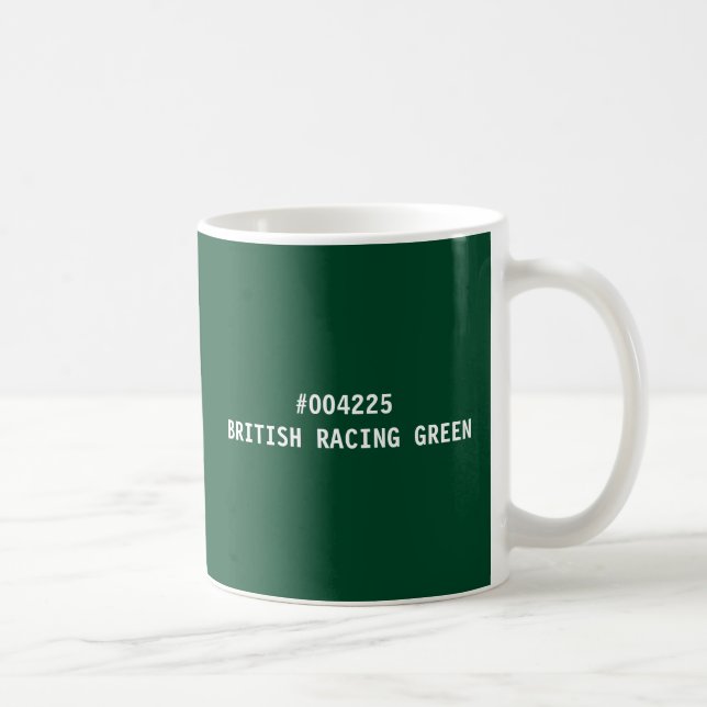 British Racing Green Colour hex Code Mug (Right)