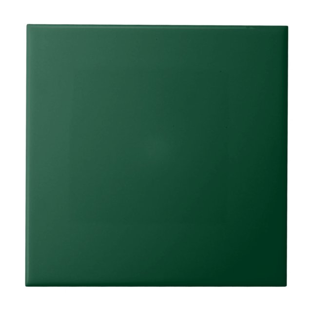 British Racing Green Solid Colour Ceramic Tile (Front)