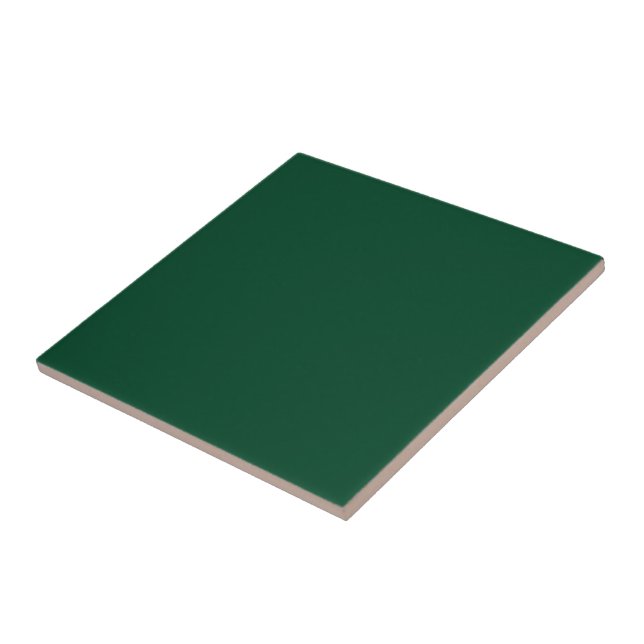 British racing green  (solid colour)  ceramic tile (Side)