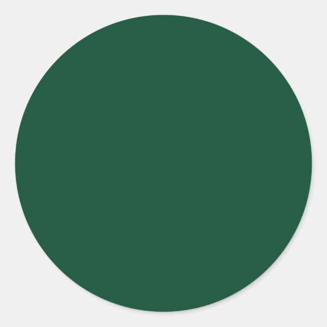 British Racing Green Solid Colour Classic Round Sticker (Front)