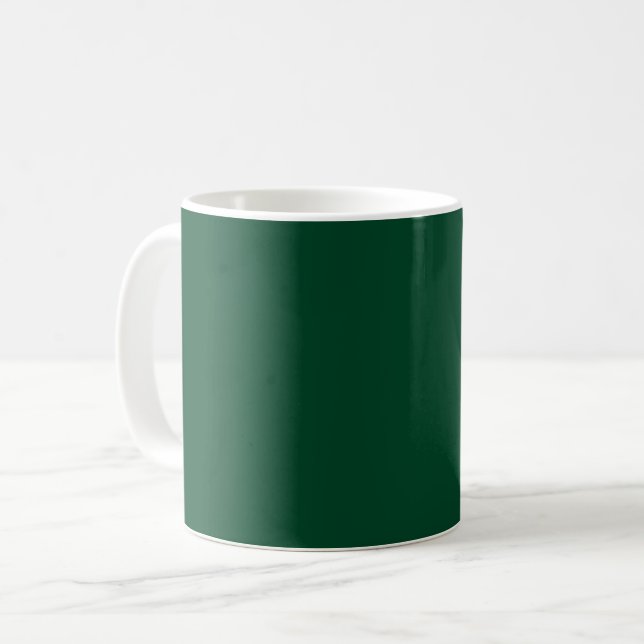 British racing green  (solid colour)  coffee mug (Front Left)