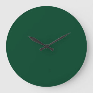 British Racing Green Solid Colour Large Clock