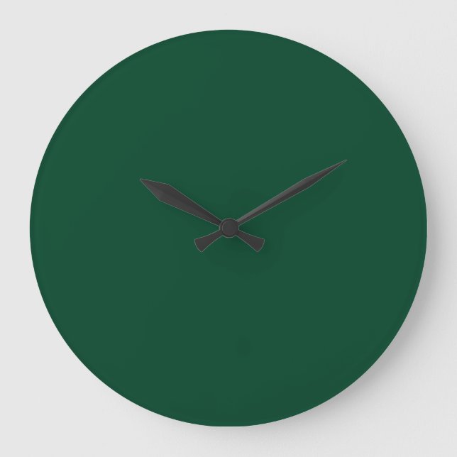 British Racing Green Solid Colour Large Clock (Front)