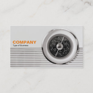 British Radio Dial - Warm Toned Black and White Business Card