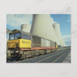 British Rail coal train at power station, U.K. Postcard