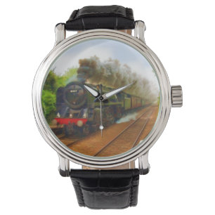 British Railway Steam Train for Trainspotters Art Watch