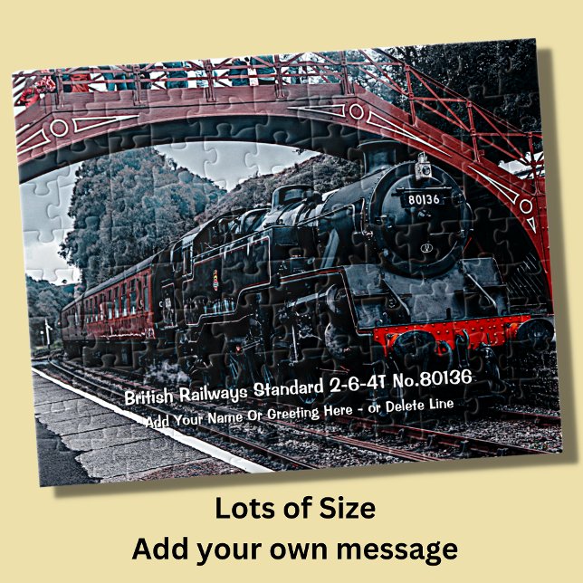 British Railways  2-6-4T no.80136 - Add Name Jigsaw Puzzle (Creator Uploaded)
