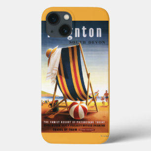 British Railways Beach Chair and Ball Poster iPhone 13 Case