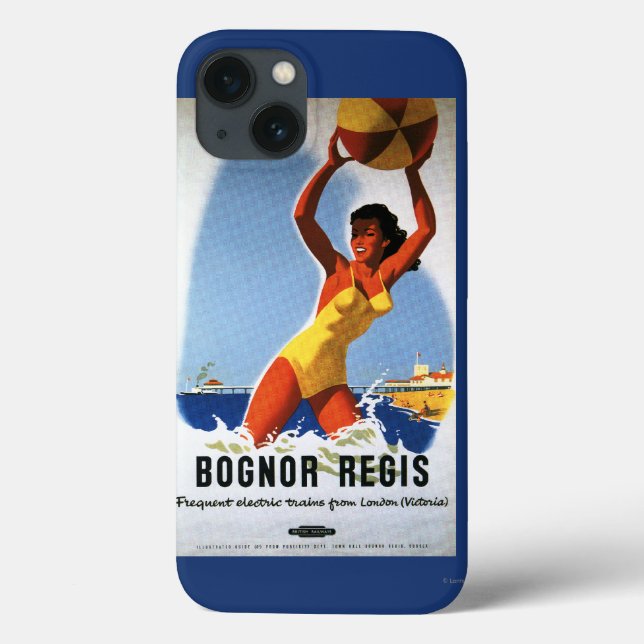 British Railways Girl and Beachball Poster Case-Mate iPhone Case (Back)