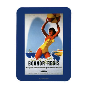 British Railways Girl and Beachball Poster Magnet