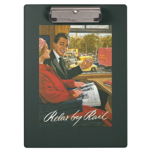 British Railways Relax by Rail Poster Clipboard (Front)