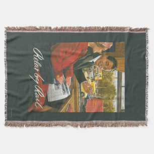 British Railways Relax by Rail Poster Throw Blanket
