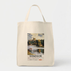 British Railways Windsor Castle Thames Poster Tote Bag