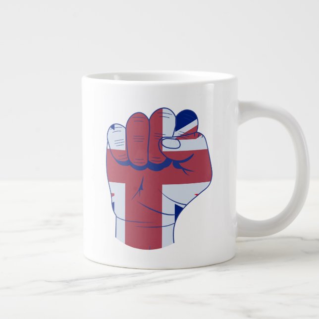 British Raised Fist Large Coffee Mug (Right)