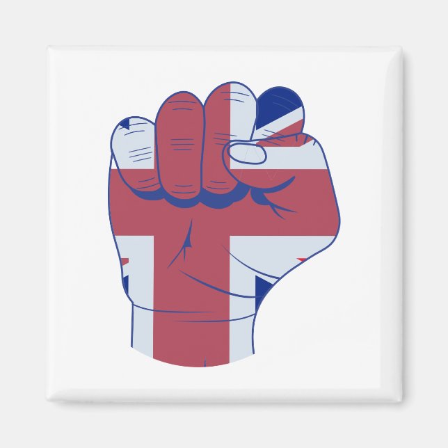 British Raised Fist Magnet (Front)