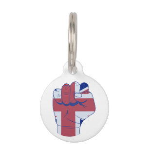 British Raised Fist Pet Tag