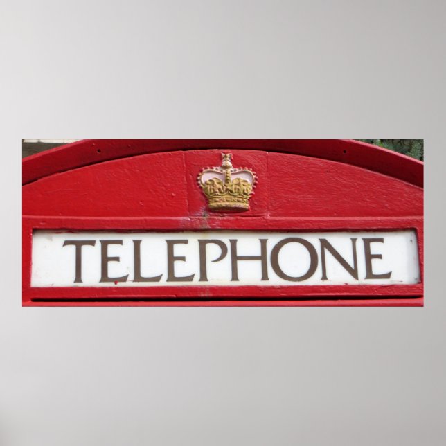 British Red Box Phone Booth Poster (Front)