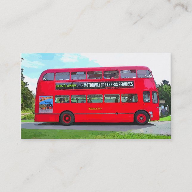 BRITISH RED BUS BUSINESS CARD (Front)