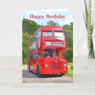 BRITISH RED BUS CARD