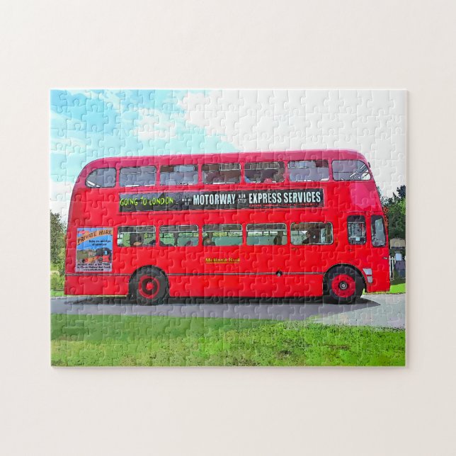 BRITISH RED BUS JIGSAW PUZZLE (Horizontal)