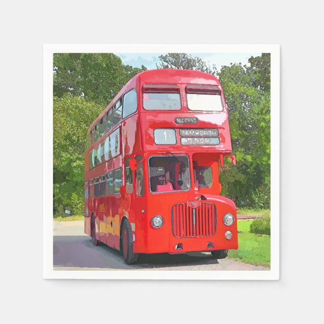 BRITISH RED BUS NAPKIN (Front)