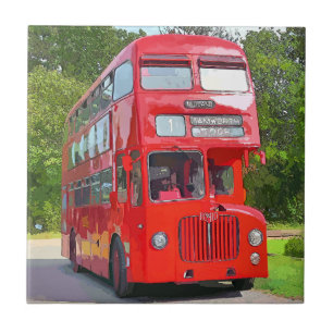 BRITISH RED BUS TILE