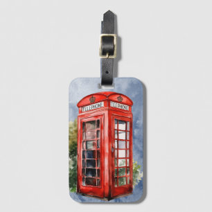 British Red Phonebox Luggage Tag
