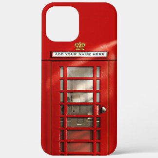 British Red Telephone Booth Personalised iPhone 12 Pro Max Case