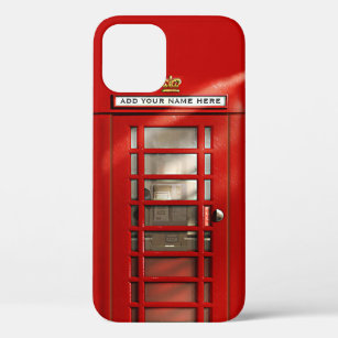 British Red Telephone Box Personalised iPhone 12 Pro Case