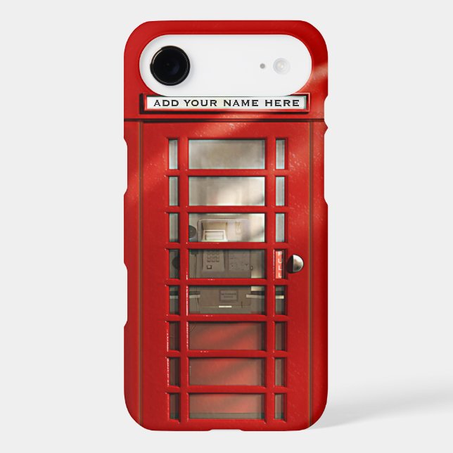 British Red Telephone Box Personalised Case-Mate iPhone Case (Back)