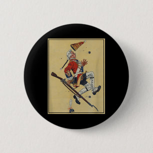 British Redcoat Soldier Dodges Bullets - American 6 Cm Round Badge