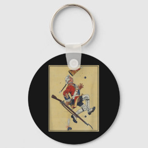 British Redcoat Soldier Dodges Bullets - American  Key Ring