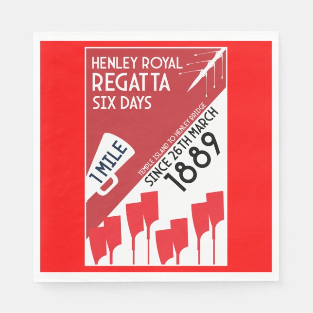 British River Thames Regatta Napkin (Front)