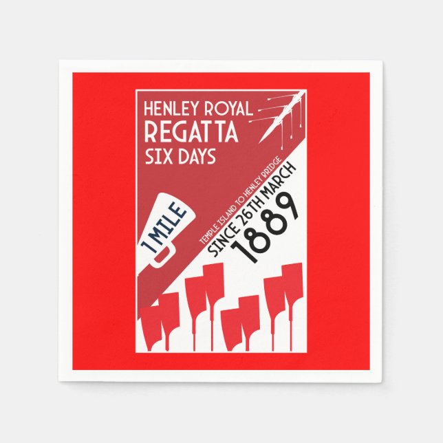 British River Thames Regatta Napkin (Front)