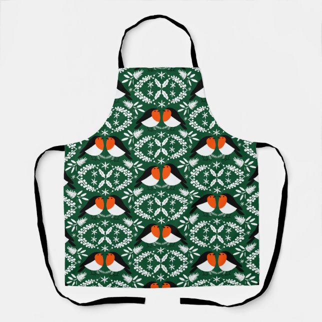British Robin Redbreast Apron (Front)