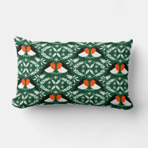 British Robin Redbreast Lumbar Cushion