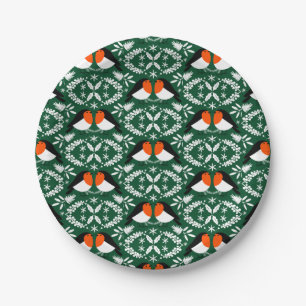 British Robin Redbreast Paper Plate