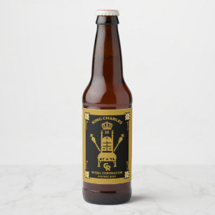 British Royal Coronation King Charles III Beer Bottle Label