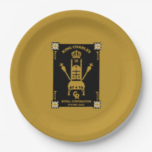 British Royal Coronation King Charles III      Paper Plate