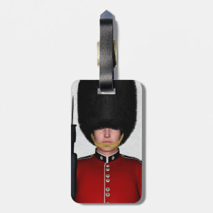 British Royal Guard Soldier London Art Luggage Tag