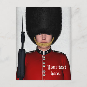 British Royal Guard Soldier London Art Postcard