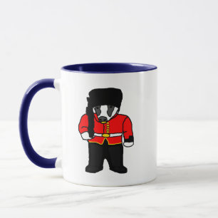 British Royal Guard UK Badger Beefeater Cartoon Mug