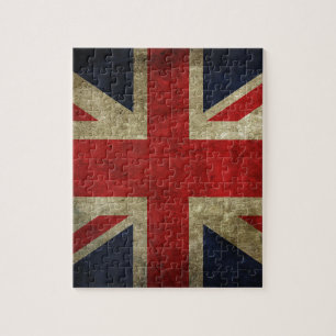 British Royal Union Jack Antique Flag Jigsaw Puzzle
