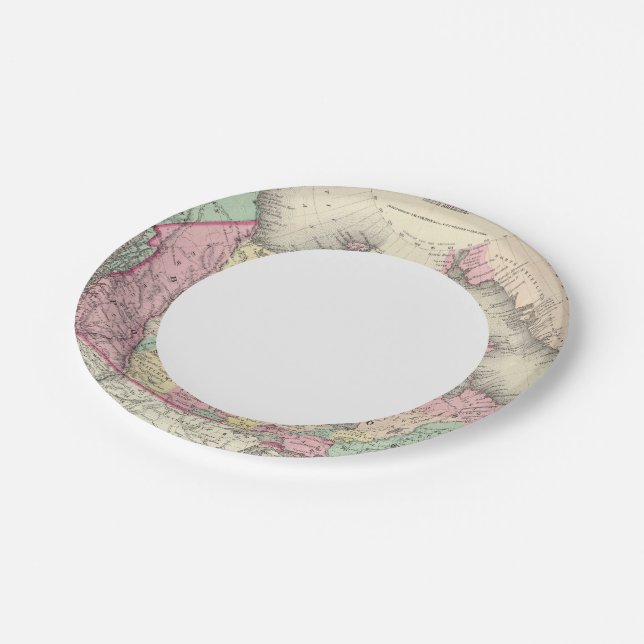 British, Russian & Danish Possessions Paper Plate (Angled)