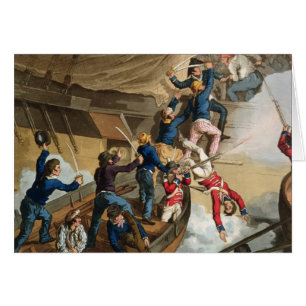 British Sailors Boarding a Man of War, engraved by