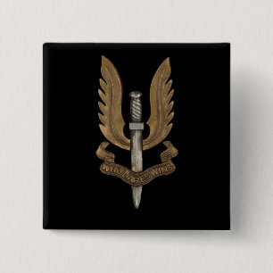 British SAS 15 Cm Square Badge