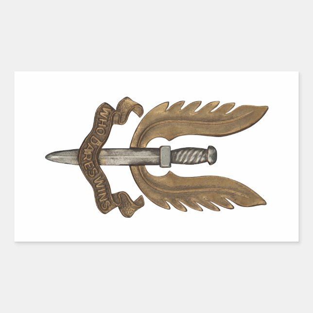 British SAS Rectangular Sticker (Front)