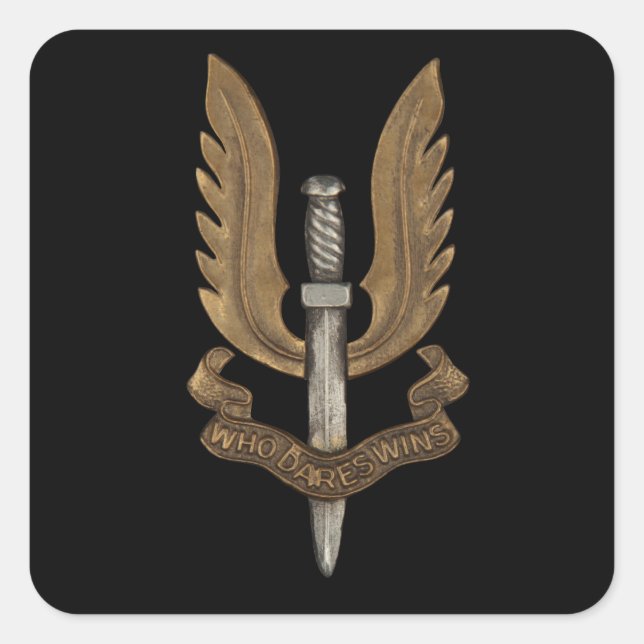 British SAS Square Sticker (Front)