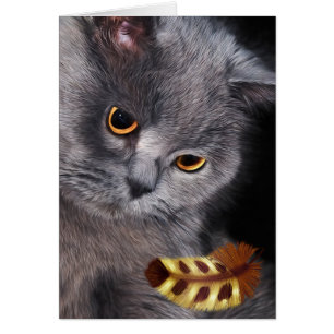 British Short-Hair Cat Lover Painting