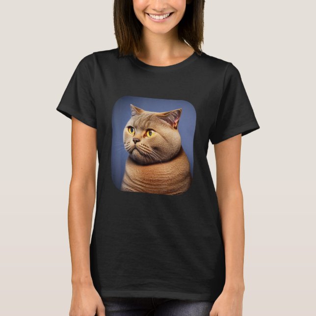 British Shorthair Cat 2 T-Shirt (Front)